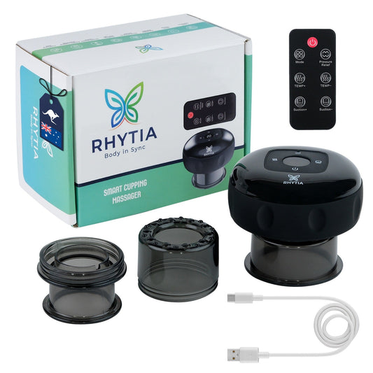 RHYTIA box with device, three cups, remote and cable