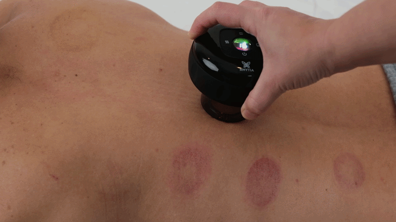 Gliding Gua Sha massage mode demonstration — continuous suction with gliding motion